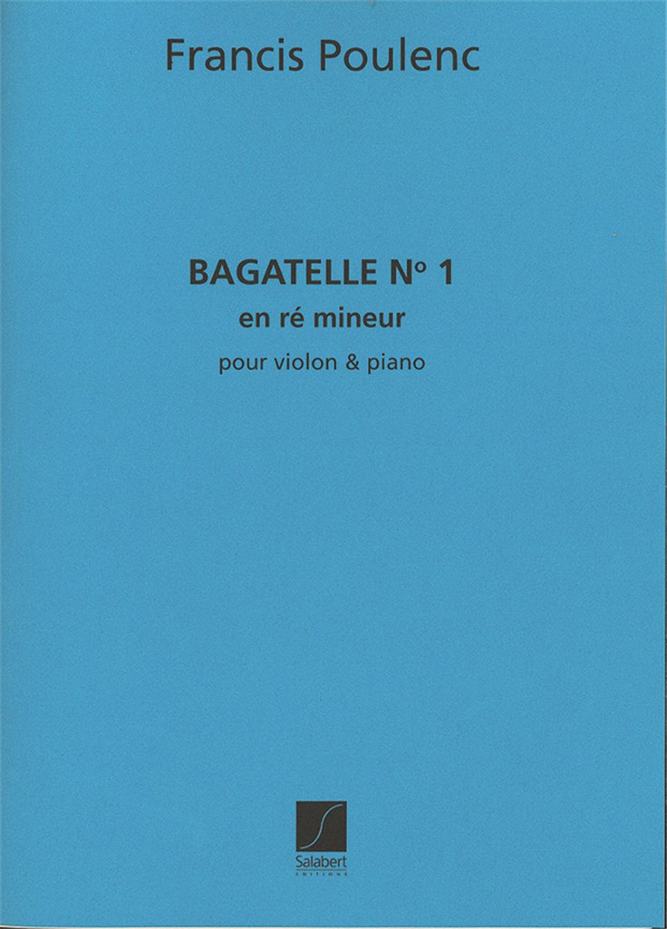 Bagatelle N 1 En Re Mineur Violon-Piano